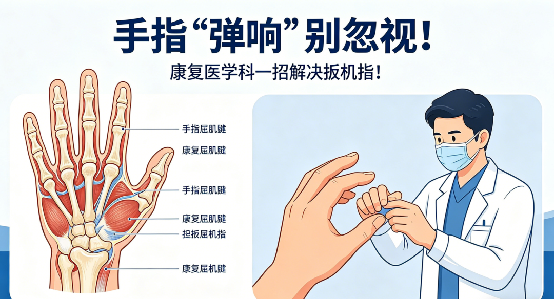 手指 “弹响” 别忽视！康复医学科一招解决扳机指！